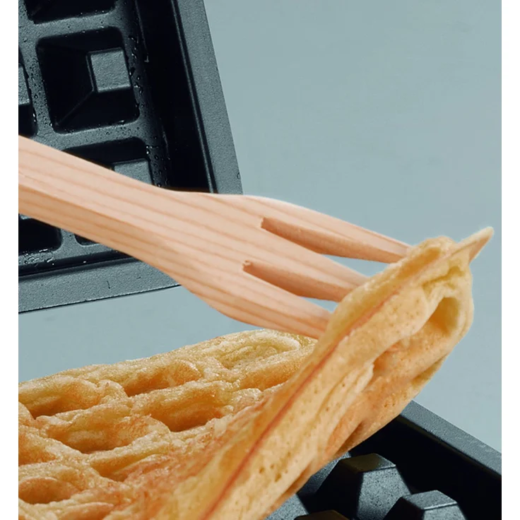Cloer 1445 Brüsseler Waffelautomat für traditionelle Belgische Waffeln - 1,7 cm dick - 930 W - Backampel - mattiertes Edelstahlgehäuse – Bild 3