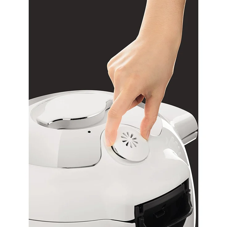 Krups CZ7101 Cook4Me+ Multikocher, 1200 Watt, elektrischer Schnellkochtopf, Garen unter Druck für schnelle und frische Gerichte, 6 Liter Fassungsvermögen, weiß-grau – Bild 7