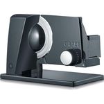 Graef S11002 Allesschneider, 170W, Edelstahl-Wellenschliffmesser mit Safety-Verschluss, inkl. MiniSlice-Aufsatz, 170 mm Wellenschliffmesser, Metall, schwarz