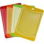 STONELINE Set, 4-TLG, 20 x 14 cm, rot, orange, grün, gelb, Kunststoff Schneidebrett, bunt, 20.1 x 13.9 x 3.1 cm, 4-Einheiten