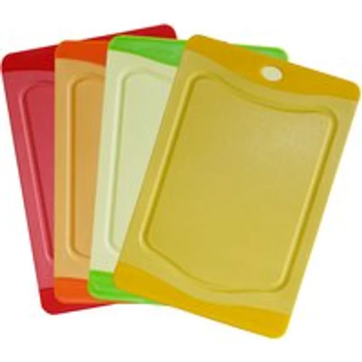 STONELINE Set, 4-TLG, 20 x 14 cm, rot, orange, grün, gelb, Kunststoff Schneidebrett, bunt, 20.1 x 13.9 x 3.1 cm, 4-Einheiten