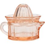 Home-X Nostalgie Stil Glas Zitruspresse Manuelle Saftpresse Retro Nostalgie Zitrone Orange Saftpresse 2 PCs-Rosa