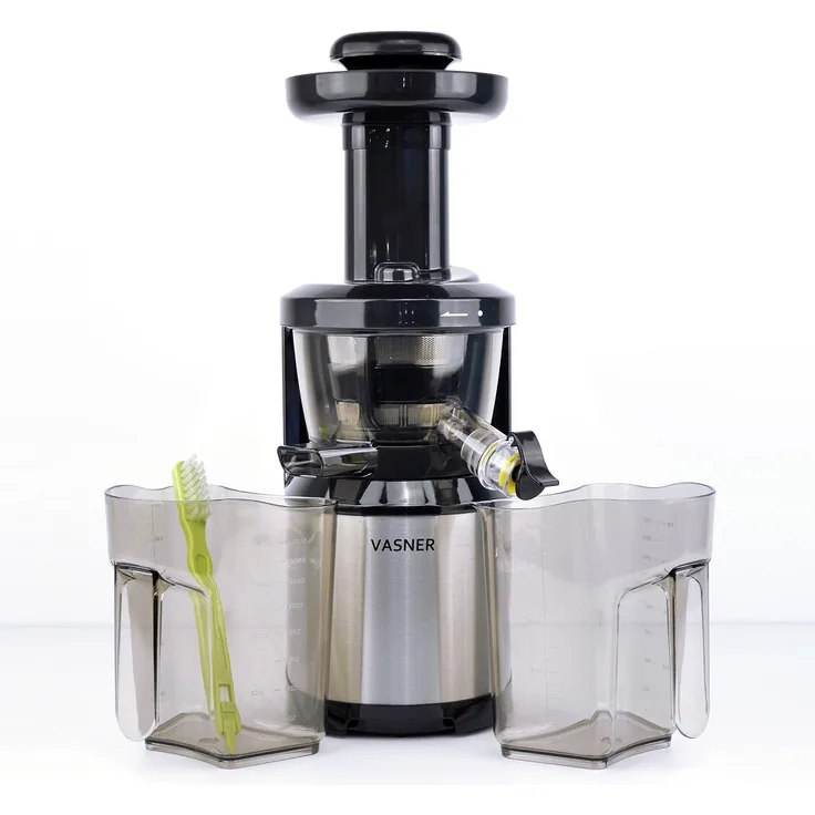 Vasner Juica Touch Slow Juicer Entsafter, 150W, Kaltpresse, Edelstahl silber