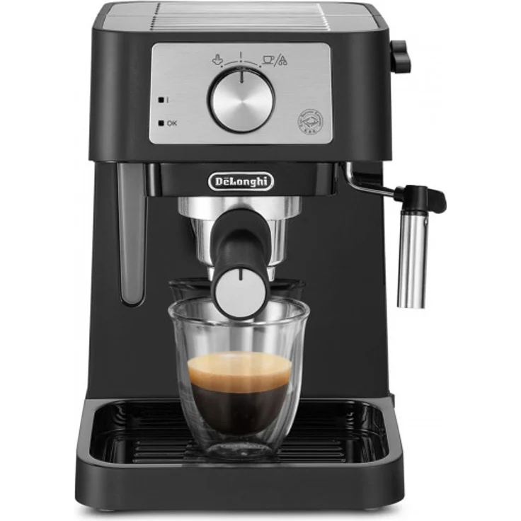 De'Longhi Siebträger EC 260.BK Traditionelle Siebträgermaschine mit professioneller Edelstahl-Milchaufschäumdüse, für Espressopulver ESE Pads geeignet, 15 bar, 1,0 l, schwarz – Bild 2