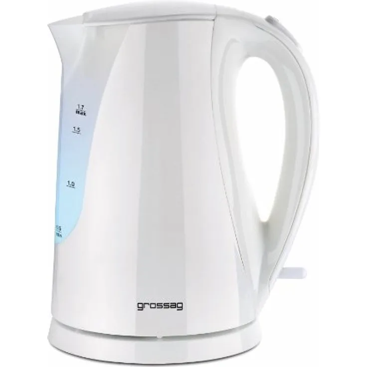 grossag Wasserkocher WK 22.00 1.7 Liter Weiß Abnehmbares Filtersieb Innen beleuchtet 2200 Watt
