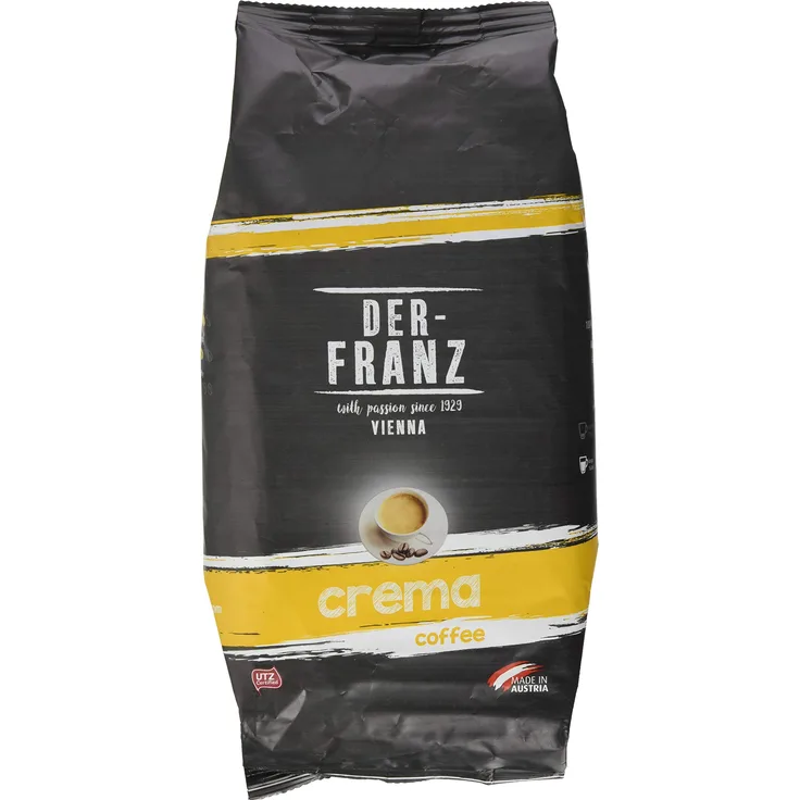 Der-Franz Crema-Kaffee UTZ, gemahlen, 4 x 1000 g, Kaffeebohnen