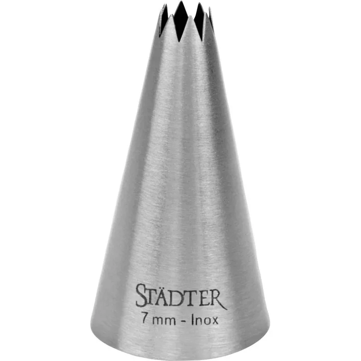 Städter Spritztülle, Edelstahl, Silber, 7 mm