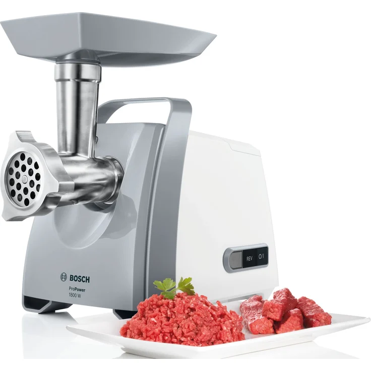 Bosch MFW45020 Fleischwolf ProPower 500 W (Blocking Power 1600 W, Größe 5, Mengenverarbeitung bis zu 2.7 kg-Min) weiß  – Bild 6