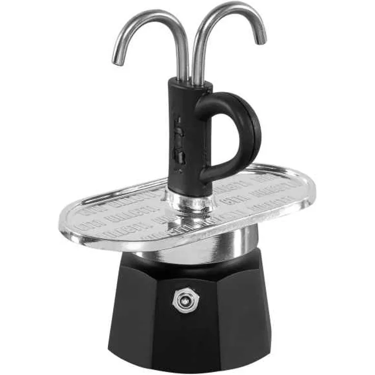 Bialetti MINI EXPRESS R 2 Tassen Espressokocher, 90 ml, schwarz