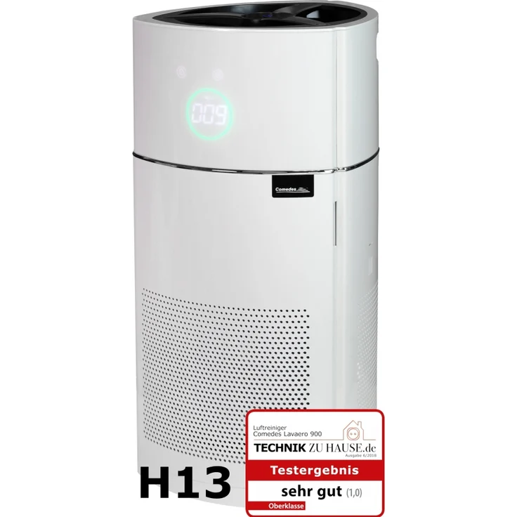 Comedes Lavaero 900 Luftreiniger, bis 60 m², Luftdurchsatz 360 m³-h, H13 Filter, mit PM2,5 Anzeige, Ionisator, Sleep-Modus – Bild 1
