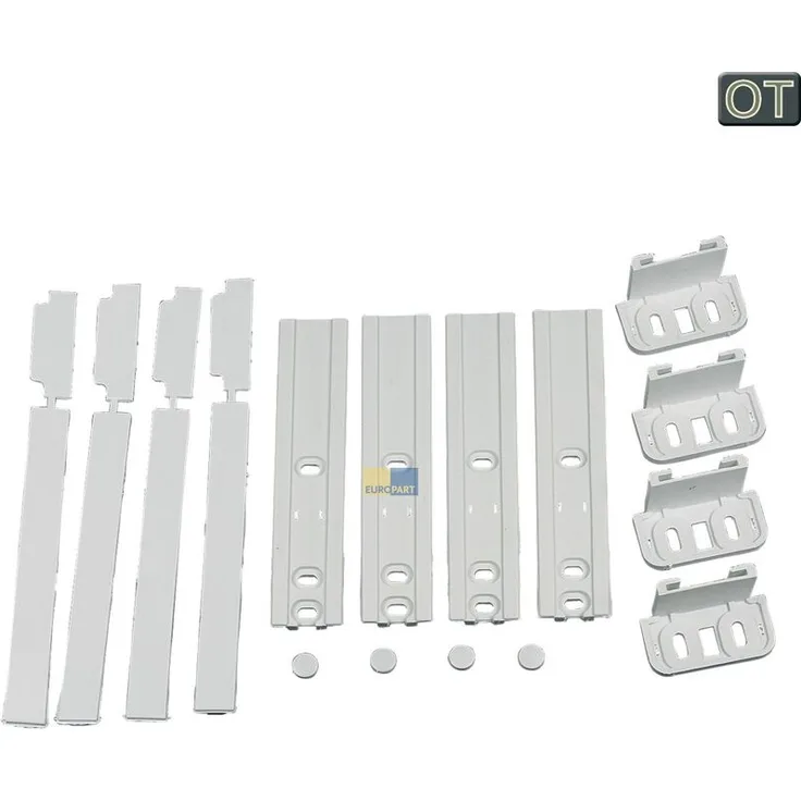 Bauknecht Whirlpool Türmontageset, Schleppscharnier, Scharnier Montageset für Tür Kühlschrank - Gefrierschrank Nr.: 481231019131