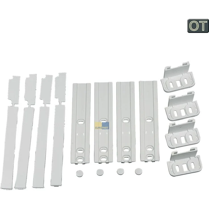 Bauknecht Whirlpool Türmontageset, Schleppscharnier, Scharnier Montageset für Tür Kühlschrank - Gefrierschrank Nr.: 481231019131 – Bild 1