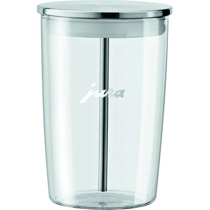 Jura 72570 Glas-Milchbehälter 0,5 L inklusive Milchschlauch, Transparent, 9,2 x 9,2 x 13,5 cm – Bild 1