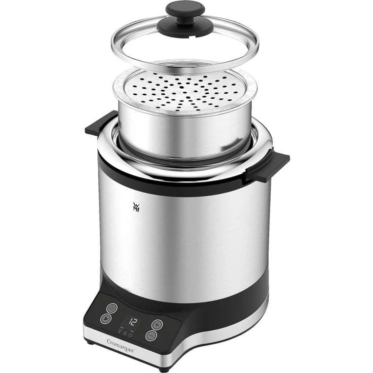 WMF Küchenminis Reiskocher, 220 W, mit Lunch-to-go-Box, Damfgarer, platzsparend, Innentopf mit To-Go-Deckel, 1,0l Volumen, cromargan matt – Bild 3