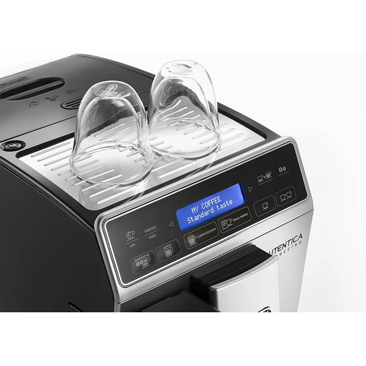 De'Longhi Autentica Cappuccino ETAM 29.660.SB Kaffeevollautomat mit Milchsystem und integriertem Mahlwerk, Cappuccino und Espresso auf Knopfdruck, Digitaldisplay mit Klartext, 2-Tassen-Funktion, silber – Bild 8