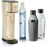 Sodapop Wassersprudler Joy Prestige Champagne Trinkwassersprudler inkl. 2 Glaskaraffen & CO2-Zylinder l Soda Wasseraufbereiter Sprudelwasser Sprudler