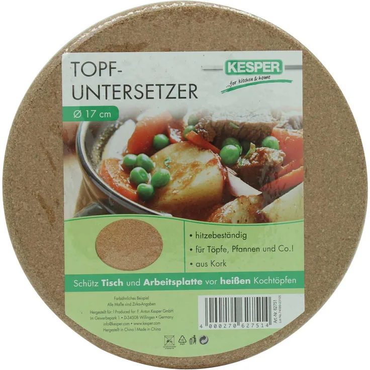 Kesper Topf- Untersetzer Kork 17cm
