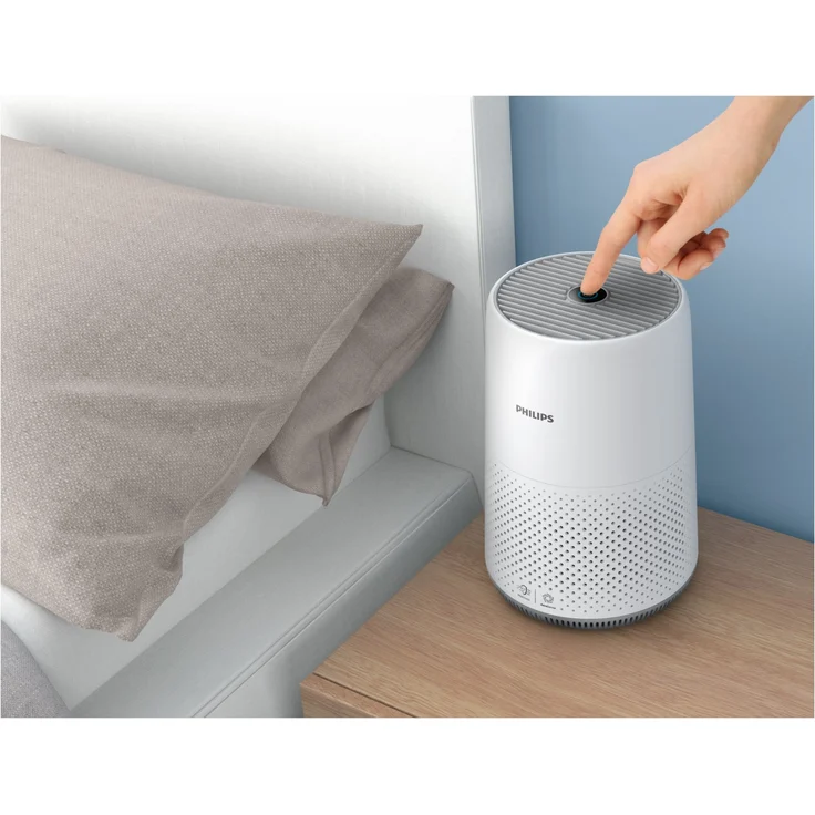 Philips AC0819-10 Luftreiniger, 22 Watt, Automatikmodus, 190 m³-h Luftumwälzung, Luftqualitätsanzeige in Echtzeit, weiß – Bild 3