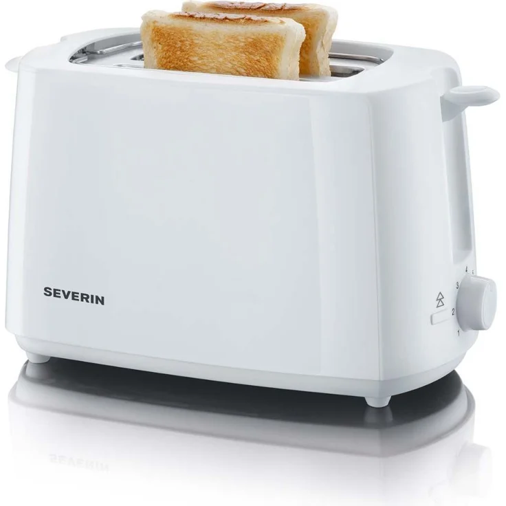 SEVERIN Automatik-Toaster, Inkl. Brötchen-Röstaufsatz, 2 Röstkammern, 700 W, AT 2288, Weiß – Bild 2