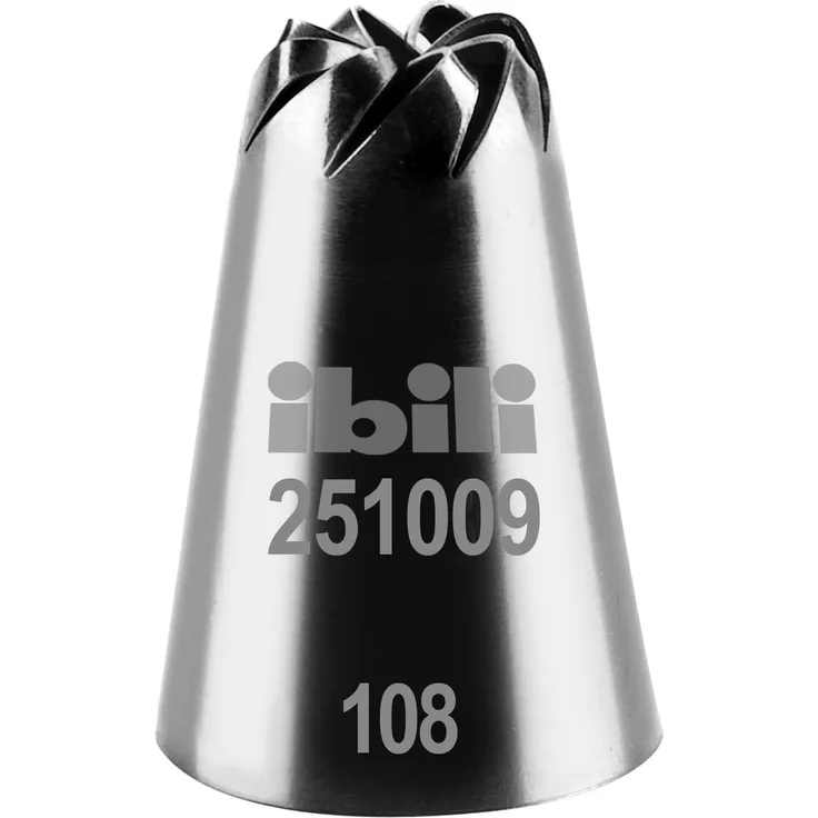 Ibili 251009 Spitze für Spritzbeutel, Blume, 9 mm