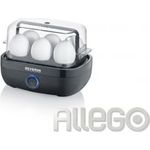 Severin EK 3165 Eierkocher, 420W, für 6 Eier, transparenter Deckel, Kunststoff, schwarz