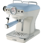 Ariete 1389 00M138915AR0 Siebträger-Espressomaschine Vintage mit Milchaufschäumdüse, 900 W, hellblau, Kunststoff