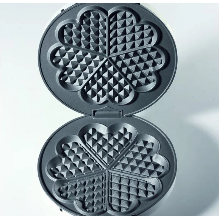 Cloer 189 Waffelautomat für kuchenartige Waffeln, Doppelbeschichtung, 930 W, Waffelgröße 16 cm, schwere Backplatten, optische und akustische Fertigmeldung, mattiertes Edelstahlgehäuse – Bild 3