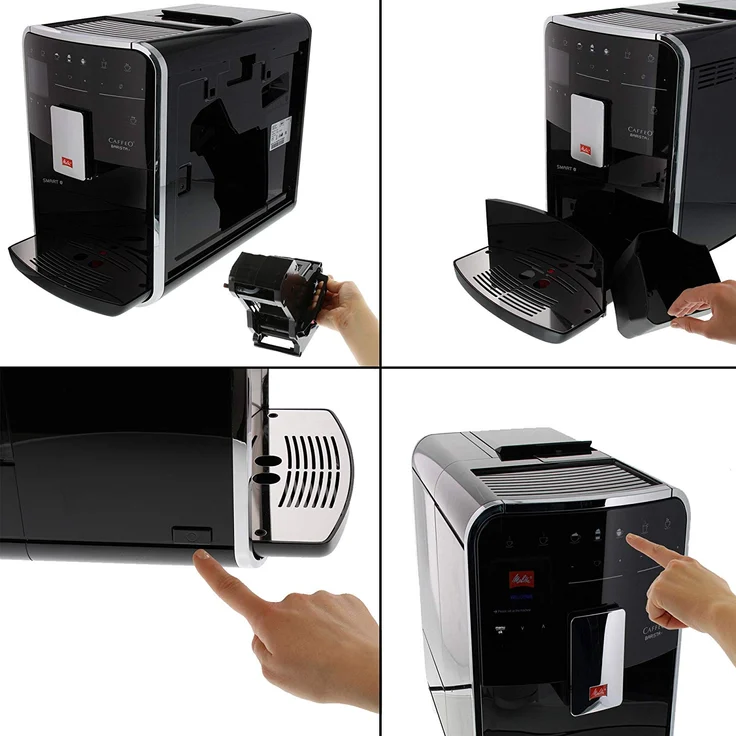 Melitta Caffeo Barista T Smart F830-102, Kaffeevollautomat mit Milchsystem und integriertem Mahlwerk, Smartphone-Steuerung mit Connect App, One Touch Funktion, schwarz – Bild 2