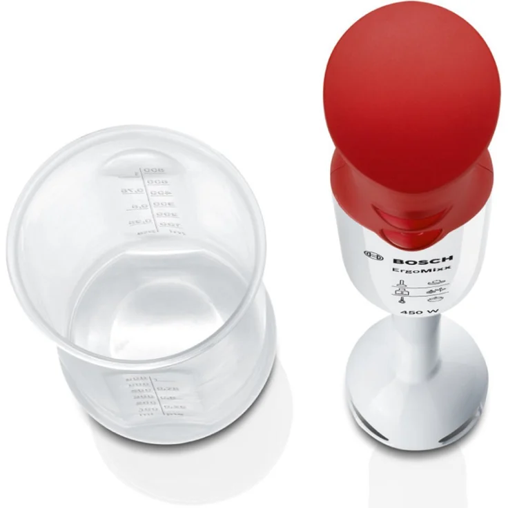 Bosch MSM64010 ergonomischer Stabmixer mit Kunststoff-Mixfuß mit QuattroBlade, 450 Watt – Bild 4