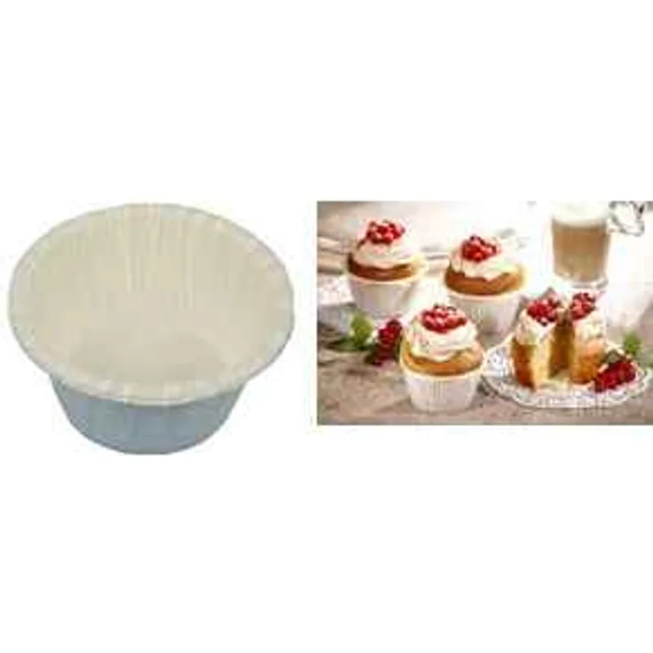PAPSTAR Muffinförmchen, aus Papier, weiß, 20er