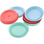 Lurch 83016 Flexi Form Tortelett 6er Set, Silikon, mehrfarbig, 12 x 12 x 2 cm