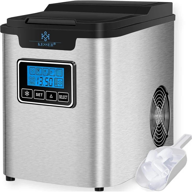 Kesser Eiswürfelbereiter Eiswürfelmaschine Edelstahl 150W – Bild 1