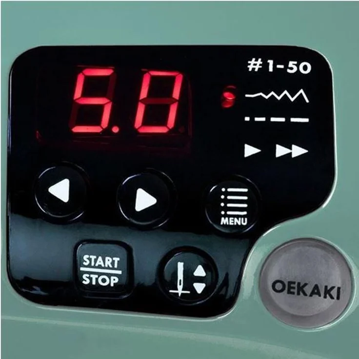 Toyota Oekaki50G Kreativ Freiarm Nähmaschine Oekaki mit 50 Programmen und Freihandstickfunktion hellblau Freiarm-Nähmaschine, hellblau – Bild 10