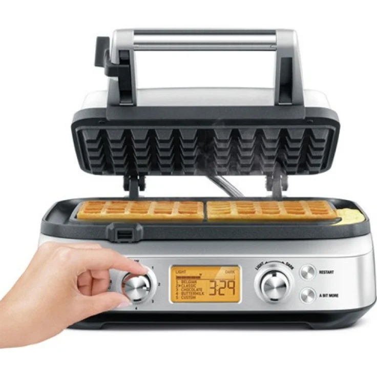 SAGE SWM620 the Smart Waffle Pro Waffeleisen mit LED-Anzeige, Belgische Waffeln  – Bild 3