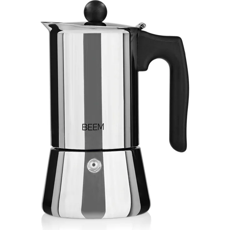 BEEM Espressomaker Espressokocher - 4 Tassen Herdkocher Induktion