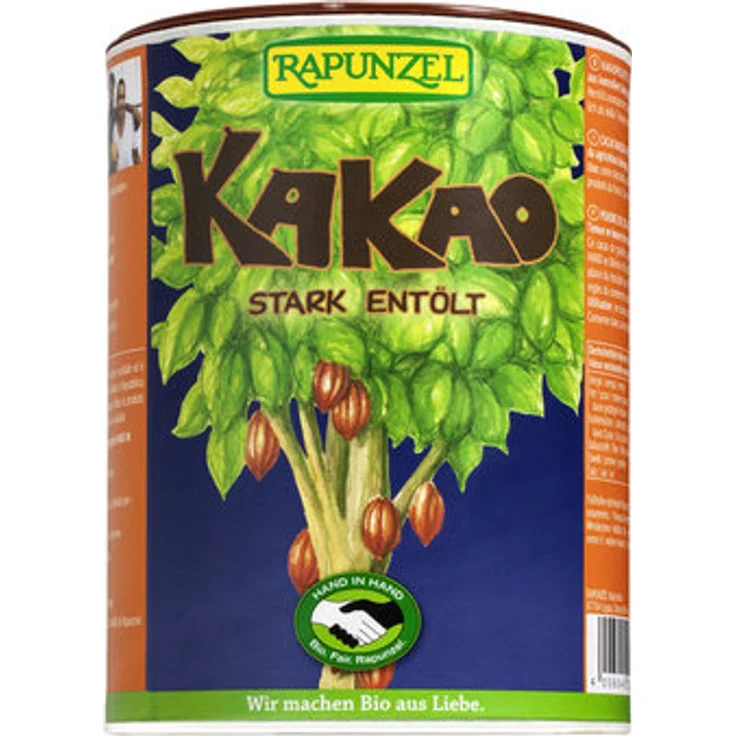 Rapunzel Kakaopulver stark entölt, 250 g Bio – Bild 1