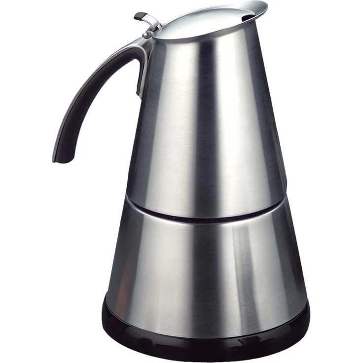 Rommelsbacher EKO 364-E Espressokocher elektrisch (2-4 Tassen, 250ml Füllmenge, 2 Edelstahl-Filtereinsätze, Abschaltautomatik, Sicherheitsventil, Ein-Ausschalter, 365 W) Edelstahl – Bild 2