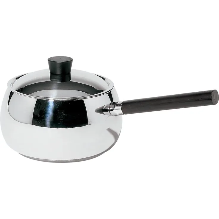 Alessi Mami Fondue Topf Bourguignonne aus Edelstahl gelänzend poliert, 14 x 19.5 x 20 cm