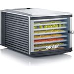 Graef Dörrautomat DA 508 mit 8 Einschüben, 630 Watt, Kunststoff, silber, gesunde Ernährung, aromatische Lebensmittel, 40 h Timer