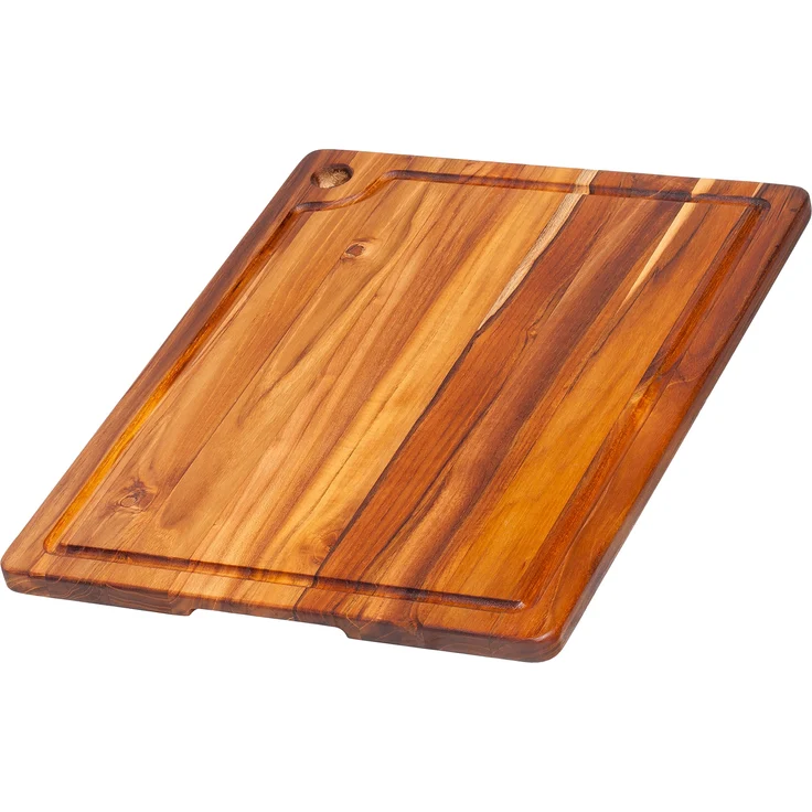 Cutting Board No. 517 von ProTeak | Tranchierbrett | Küchenbrett | Schneidbrett | Schneidebrett | Teakholzbrett | Teakbrett | Teak | 40,5x30,5x1,9cm – Bild 1