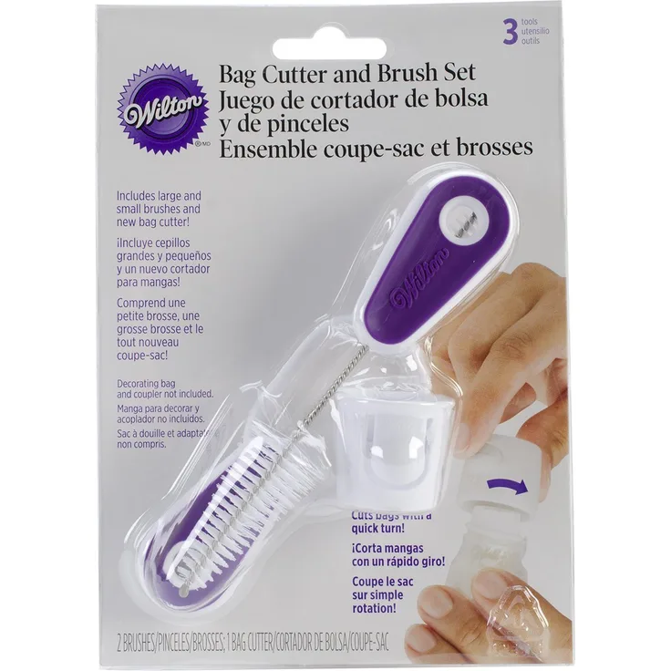 Wilton Tasche Cutter und Pinsel Set – Weiß