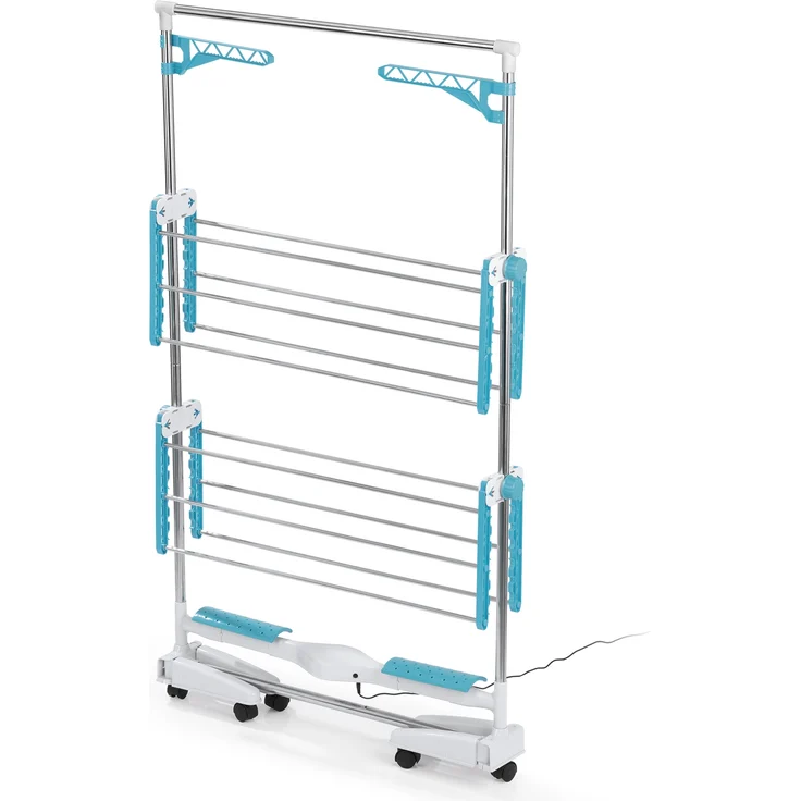 EASYmaxx Wäscheständer elektrisch weiß/türkis – Bild 2