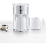 SEVERIN KA 9257 Filterkaffeemaschine mit 2 Thermokannen, ca. 1.000 W, bis 8 Tassen, Schwenkfilter 1 x 4 mit Tropfverschluss, automatische Abschaltung, Durchbrühdeckel