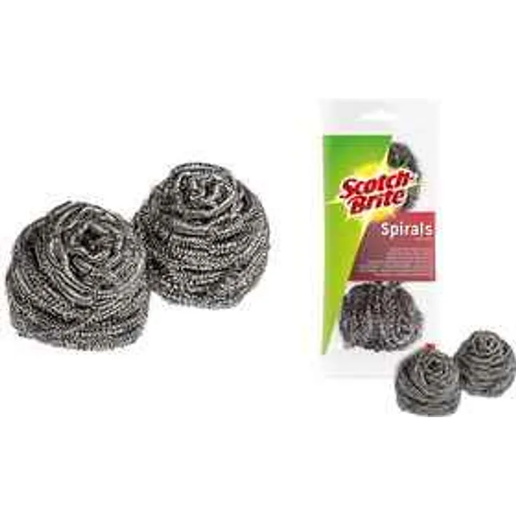 Scotch-Brite Edelstahl-Spirale, klein, Vorteilspack 3+1