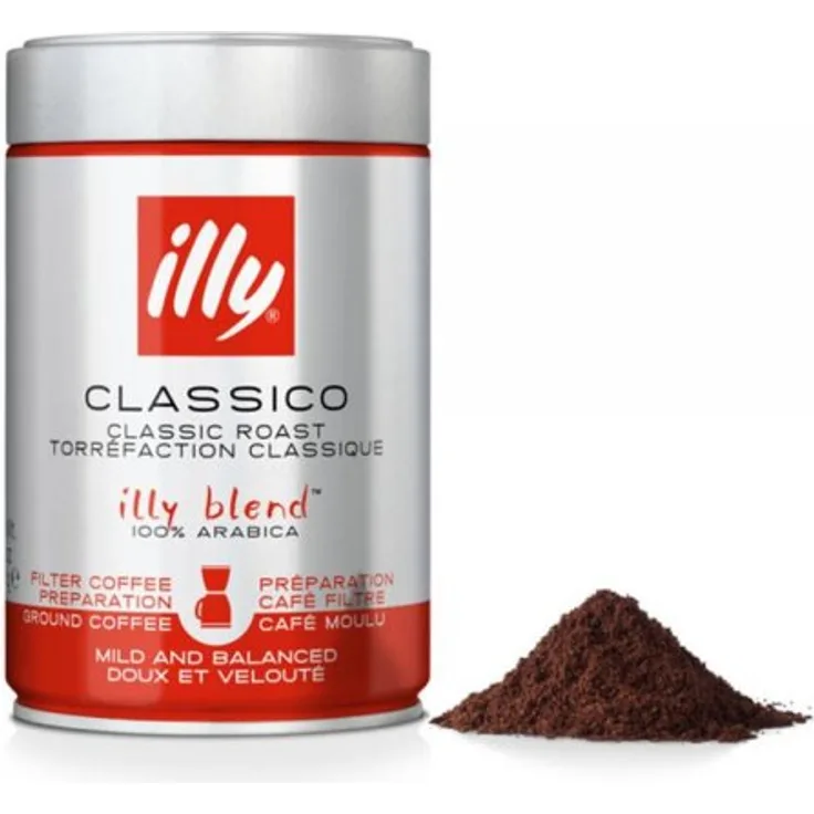 illy Kaffeepulver Classico 250g Dose klassische Röstung gemahlener Filterkaffee