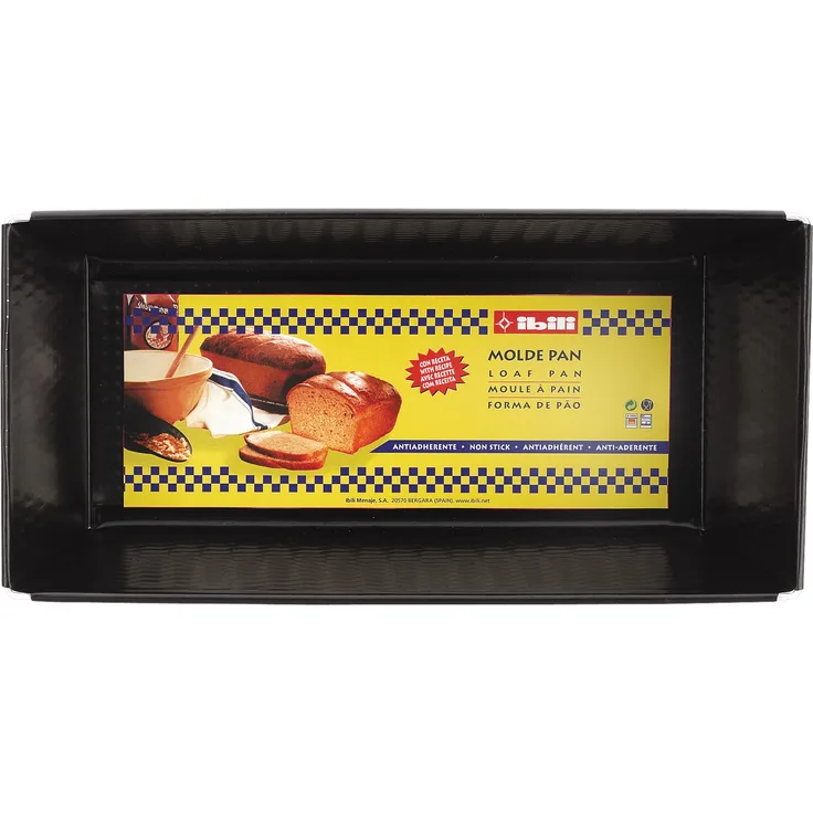 Ibili Brotbackform Moka, Stahlblech, schwarz, 30 x 15 x 10 cm