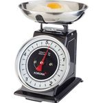 Korona 76150 Mechanische Küchenwaage Tom ? Analog Wiegen im Retro Look ? Inklusive Edelstahl Schüssel