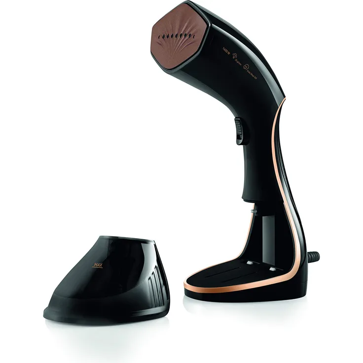 Grundig ST7950 Dampfbügelbürste Fashion Brush, Schwarz-Kupfer, Steamer