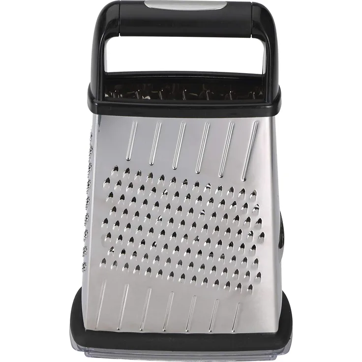Bergner Q3553 Reibe, 4 Seiten, 15 x 13,5 x 22,5 cm, Edelstahl, Kollektion Foodies