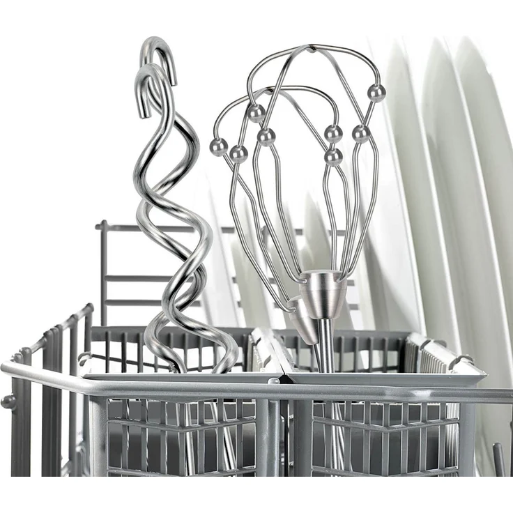 Bosch MFQ4030L Handrührer Styline, 5 Geschwindigkeiten, 500 Watt, 2 Rührbesen, 2 Edelstahl-Knethaken, spülmaschinengeeignet, mineral grey – Bild 5